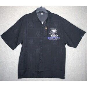 VINTAGE Cruizin Low Shirt Men Jokers Wild Button‎ Up Casual OG Lowrider Large